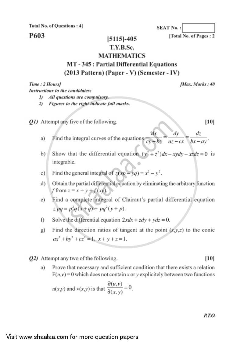 partial differential equation pdf download